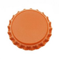Orange Crown Bottle Caps (100)