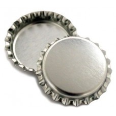 Silver Crown Bottle Caps (100)